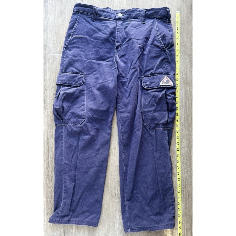 Bulwark FR UltraSoft Flame Resistant Cargo Work Pants Navy 32x32 NFPA 2112